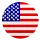 USA circle Flag
